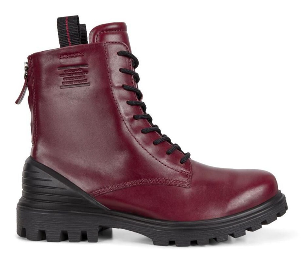 ECCO Womens Boots Burgundy - Tredtray - AKD-146850